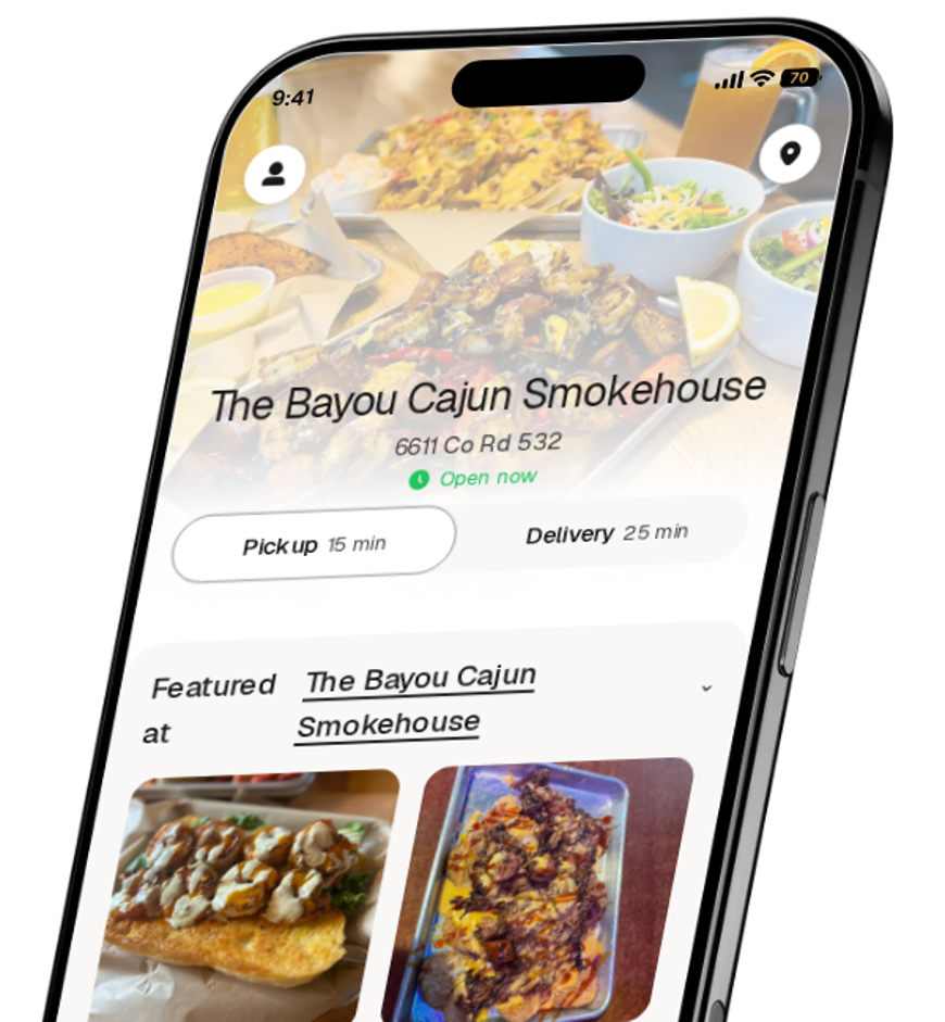 The Bayou Cajun Smokehouse app preview